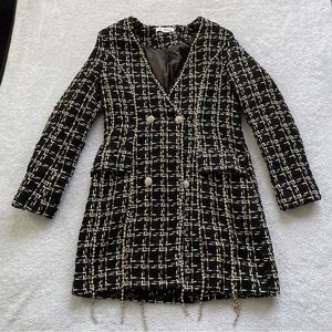 Akira Brunch for Two Long Sleeve Tweed Coat